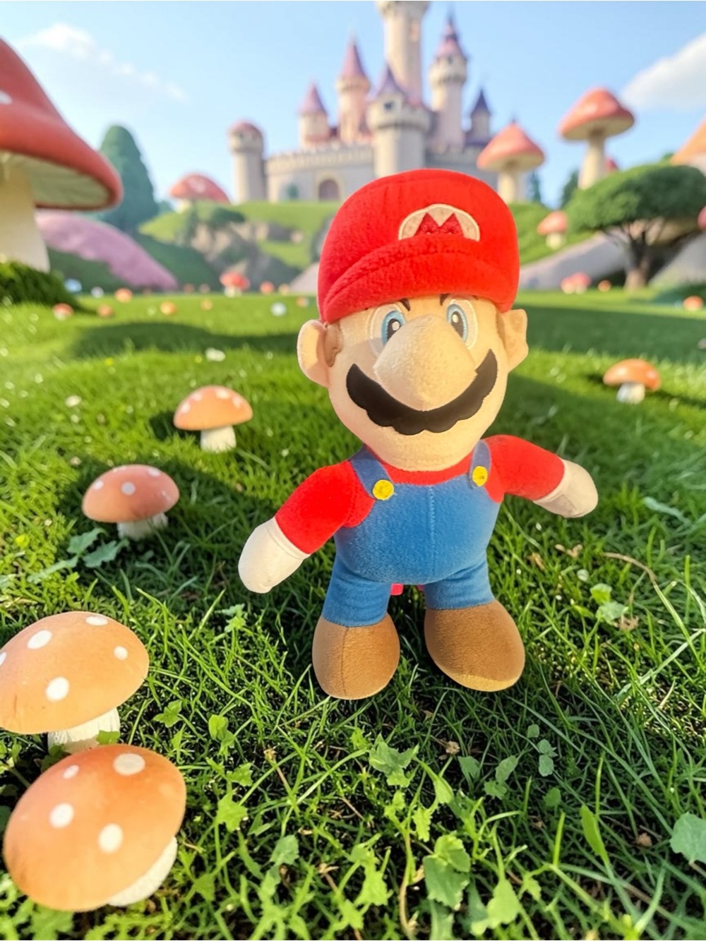 Red & Blue Plush Mario Character Toy - Kids Toys